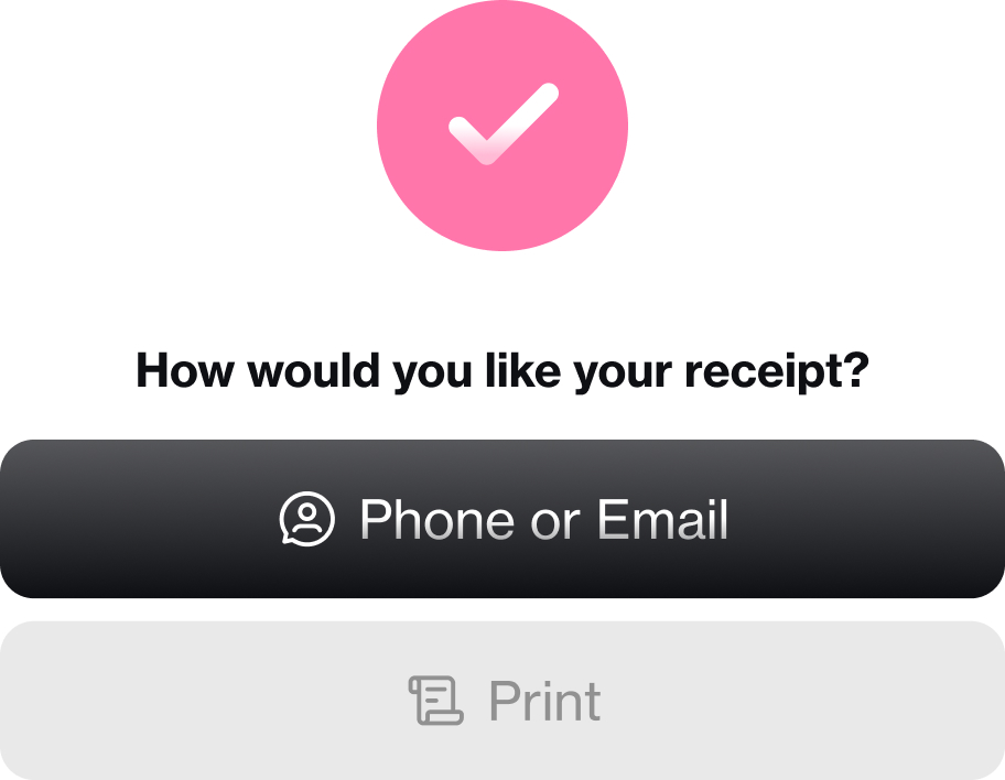 Digital receipts.